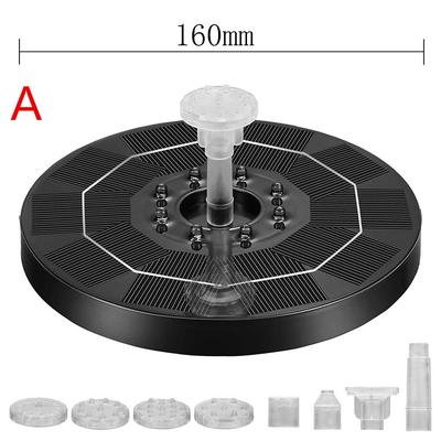 Floating Solar Bird Bath Water Fountain Lights Garden Waterfall Fountain Pond Solar Panel Powered Water Pump Garden Decoration