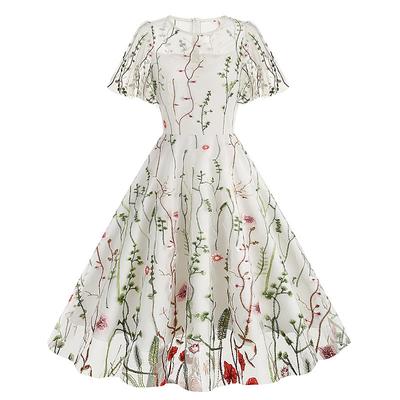 1950s Cocktail Dress Dailywear Dress Party Costume A-Line Dress Floral Fancy Dress Women's Christmas Halloween Carnival Event / Party Cocktail Party Prom Adults' Dress Homecoming Dresses