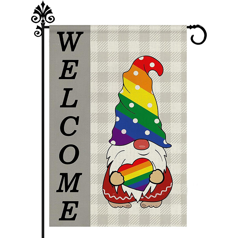 June Pride Month Pride Month LGBT LGBTQ Garden Flag 12x18Inch Yard Flags, Small Garden Flags for Outside, Outdoor Flags, Holiday Garden Flags for All Seasons