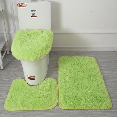 3Pcs/set Soft Solid Color Bath Mat Non-slip Non-slip Bath WC Carpets Rectangle U-shape Bathroom Toilet Rugs Floor Mat Door Mat
