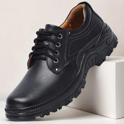 Men's Red-Brown Lace-Up Shoes with Cushioned Memory Foam Soles - Stylish and Supportive for Business Casual Outfits and Weekend Getaways