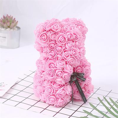 Women's Day Gifts Valentine's Day Gift Creativity 25cm Rose Bear teddy day Gift Box Pe Flower Romantic Foam Bear Hug Bear Mother's Day Gifts for MoM