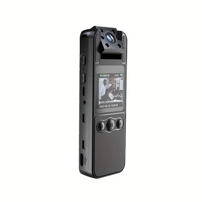 1080P Ultra Clear Camera No WiFi Function Mini Back Clip-on Camera Recorder Can Flip Lens Small Security Portable Camera 1.3 Inch Color Screen Side Recording Side Viewing Suitable For Home And