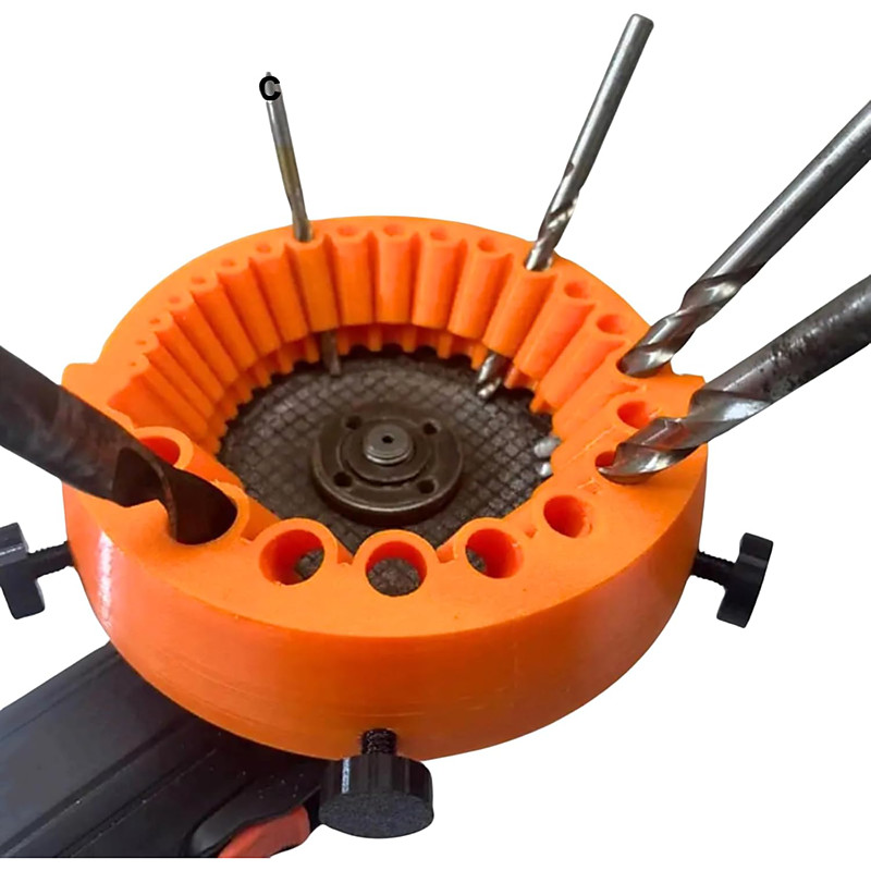 Drill Bit Sharpener, Angle Grinder Drill Bit Sharpener, Power Drill Bit Grinding Attachment, Handheld Drill Bit Sharpener for All Bits, Drill Bit Sharpener for Grinder 2 to 13 mm Drill Bits