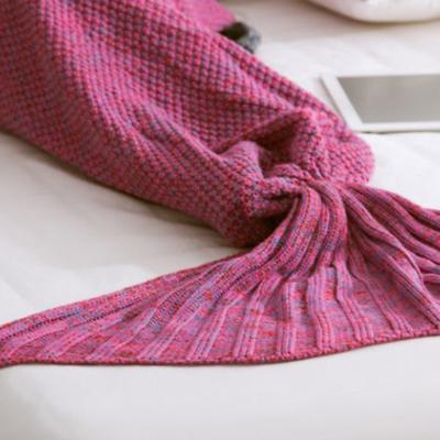 Simple Mermaid Blanket Mermaid Tail Knitted Blanket Throw Blanket For Baby personalized baby blankets