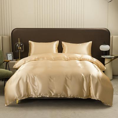 Satin Imitation Silk Ice Silk Bed Sheet Set Three or Four Piece Set
