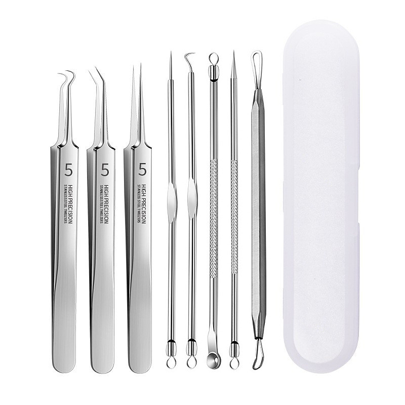 German Ultra-Fine Pimple Tweezers for Acne and Blackhead Removal - Salon Quality Beauty Tool for Face Health and Care