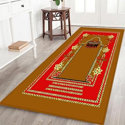 Muslim Prayer Rug Flannel Bathroom Carpets Rugs Bath Mat Bath Rugs Anti-Slip Kitchen Mats Bathroom Mat Bathroom Carpets for Halloween Decoration