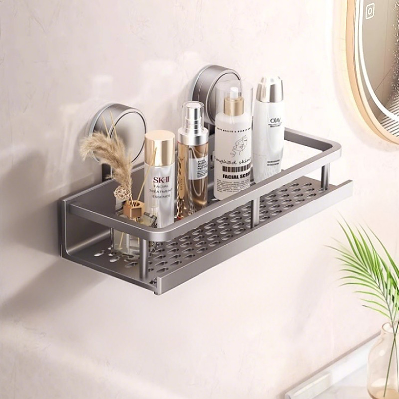 Multi Functional Kitchen Suction Cup Storage Rack - Hook Hanging Rod Wall Mounted Knife HolderShovel Hanging Rack Pot Cover Rack, One-Stop Kitchenware Storage Solution