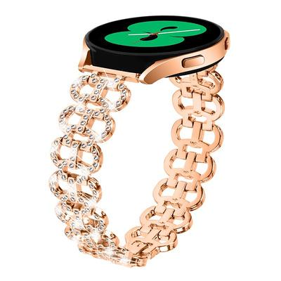 Watch Band for Samsung Galaxy Watch 7/6/5/4 40/44mm, Galaxy Watch 5 Pro 45mm, Galaxy Watch 4/6 Classic 42/46/43/47mm, Watch 3, Active 2, Gear S2 Stainless Steel Replacement Strap Glitter Crystal