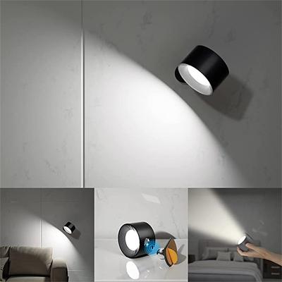 LED Wall Mounted Reading Lights Wall Sconces with 3 Color Temperatures 3 Brightness Levels Rechargeable Battery Magnetic Ball 360Rotation Touch Control Lamps for Kids Study Bedside Closet