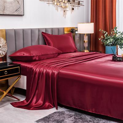 Solid Color Satin Bed Sheet Bed Sheet Set