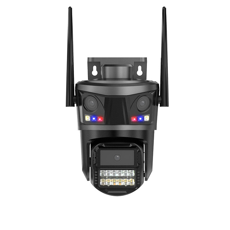 9MP Triple Lens Outdoor WiFi Security Camera – PTZ Surveillance Cam with Auto Tracking, 3-Screen Preview, Night Vision, IP66 Waterproof