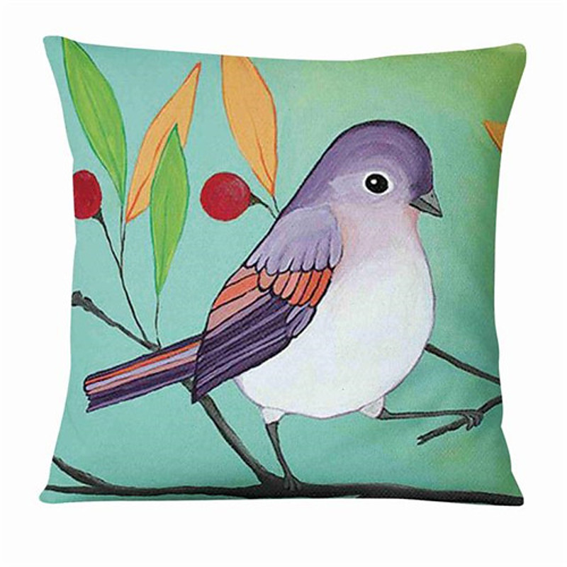 Hand-Painted Pattern Double Side Cushion Cover 1PC Soft Decorative Square Pillowcase for Sofa bedroom Car Chair Superior Quality Outdoor Cushion for Patio Garden Farmhouse Bench Couch