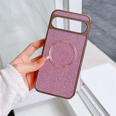 Phone Case For Google Pixel 9 Pro Pixel 9 Pro XL Pixel 8 Pro Pixel 8 Pixel 9 Back Cover Magnetic Adsorption Magnetic Support Wireless Charging Shockproof Color Gradient Geometric Pattern PC PU Leather