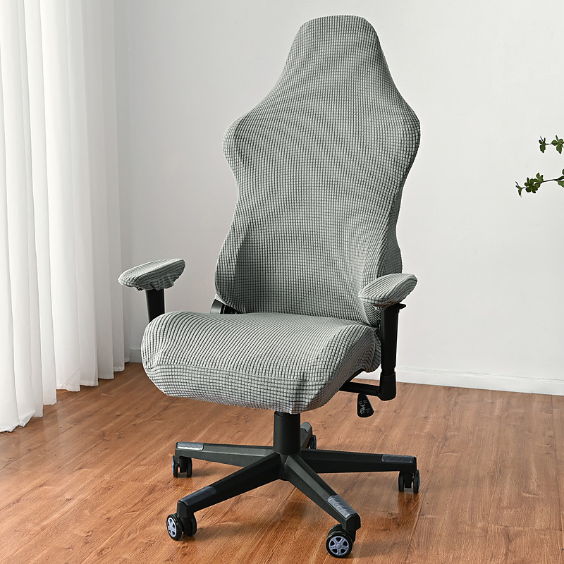 Split Office Chair Cover Gaming Chair Covers Burgundy Stretch Washable Computer Chair Slipcovers for Armchair, Swivel Chair, Gaming Chair,Computer boss Chair