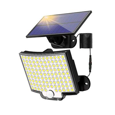 Solar Security Wall Light Outdoor 106LED with Motion Sensor Remote Control IP65 Waterproof 120 Lighting Angle Solar Security Wall Sconce