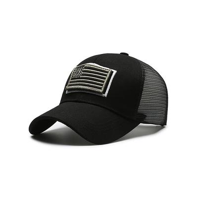 Men's Mesh Camouflage Baseball Cap with American Flag Patch - Tactical style for outdoor enthusiasts and military enthusiasts for daily and field activities