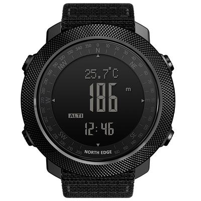 NORTH EDGE Apache Men Digital Watches Waterproof 50M Running Swimming Men Tactical Sport Watch Outdoor Sports Survival Military Watches for Men, Compass, Pedometer Calories