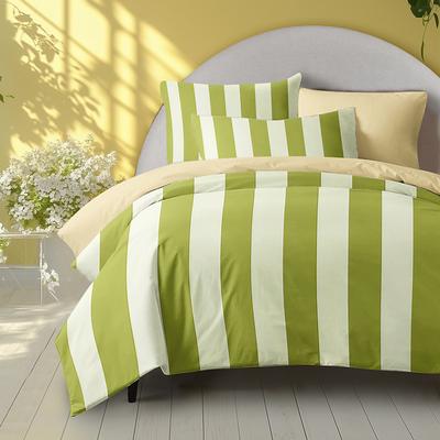 Green Stripe Pattern Duvet Cover Set Comforter Set 2/3PCS Luxury Cotton Bedding Set Home Decor Bedding Gift King Queen Full Size Queen King Size