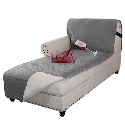 100% Waterproof Reversible Chaise Lounge Couch Cover Water Resistant Sofa Cover Sectional L Shaped Sofa Slipcover with Adjustable Straps Furniture Protector for Dogs