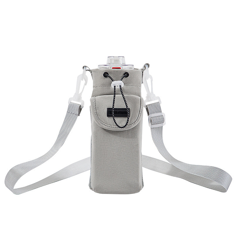 Waterproof Nylon Crossbody Bag for Water Bottles for Outdoor Travel, Portable Bottle Protective Case Holder with Shoulder Strap (Water Bottle Not Included)