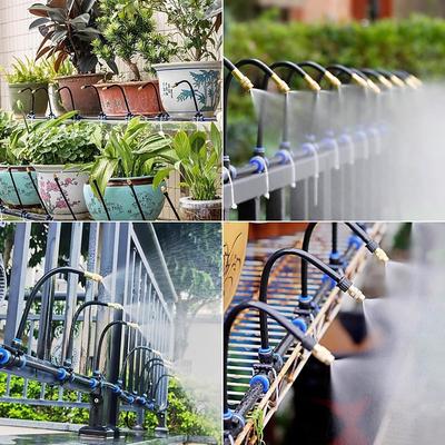 Drip Irrigation Kit Automatic Drip Irrigation System, 360 Bendable Garden Irrigation System, Garden Watering System Adjustable Bendable Nozzle Copper Sprayer System for Garden Yard