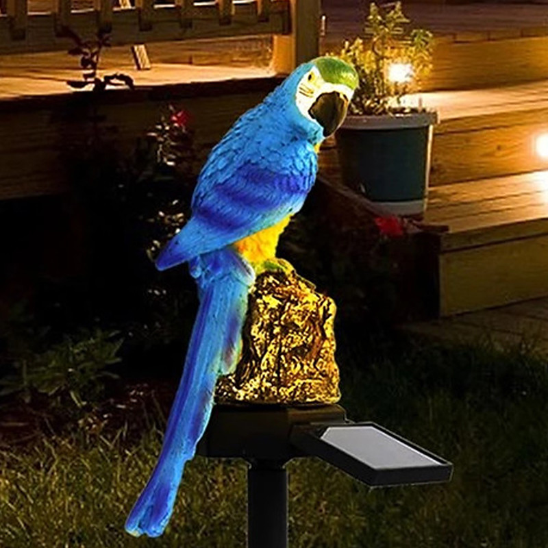 Outdoor Solar Lights LED Outdoor Lights Solar Powered Garden Light Outdoor IP65 Waterproof Parrot LED Fairy Light Lawn Lamp Garden Decor Landscape Yard Lawn Fence Lighting LED Solar Garden Light