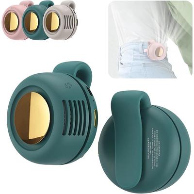 Portable Silent Mini Bladeless Electric Fan Clip On, Mini Fan With Clip,Adjustable 3-Speed Suspended Waist Fans, For Outdoor Travel Office, Travel Acces