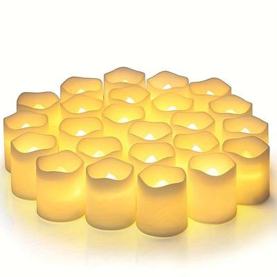 24Pcs Flameless LED Candle Creative Wishing Led Tea Light Warm White Flameless Candle Halloween Christmas Decor Candle Light