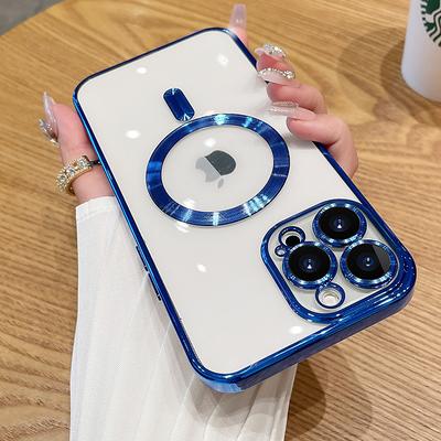 Phone Case For iPhone 15 14 Pro Max Plus 13 12 11 Pro Max iPhone 13 12 11 Pro Max SE X XR XS Max 8 7 Back Cover Translucent Camera Lens Protector Support Wireless Charging TPU