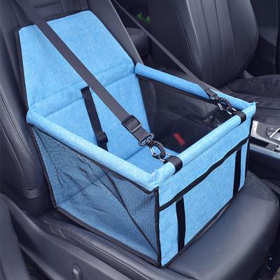 dog car seat, portable pet dog booster car seat breathable travel pet car seat carrier with seat belt for dogs amp; cats clip-on safety leash for cat puppy