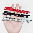 Lettere per auto in metallo cromato 3D Logo SPORT Emblema Badge Adesivi sportivi Accessori per bagagliaio posteriore per auto