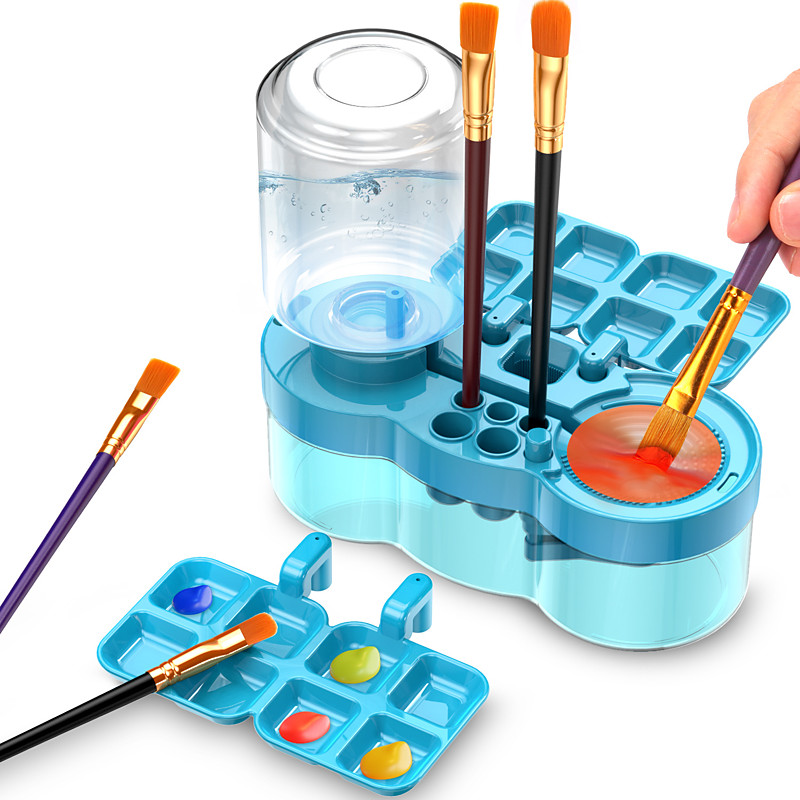 Universal Crafts Paint Brush Cleaner Rinse Cup, Brush Rinser for Artists, Paintbrush Washing Tool, Art Painting Palette for Watercolor, Acrylic, Oil Paint