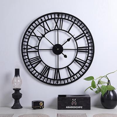 Outdoor Wall Clock Large Roman Numerals Design 3D Decorative Wall Clock Silent Quartz Clock Large Wall Clocks for Living Room Kitchen Outdoor Country House Hallway in Courtyard Loft 40 60 cm
