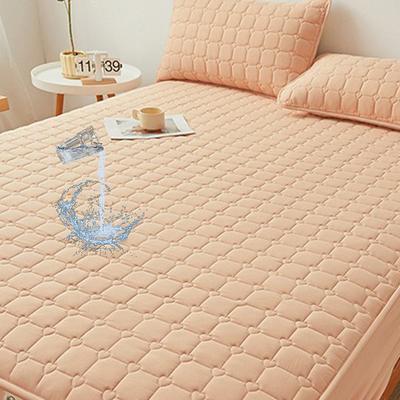 Queen Full King Protective Bed Cover Waterproof Mattress Protector Quilted Fitted Mattress Pad Bed Protector Elastic Band Mattress Pad Fitted Sheet Soft Cotton Breathable Non-Slip Thickened Dustproof