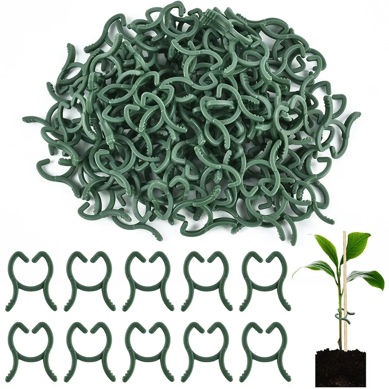 Clip per piante da 100/200 pezzi, clip a 3 dimensioni per attaccare piante, clip da giardino, clip di supporto per piante, clip per piante rampicanti, clip per piante