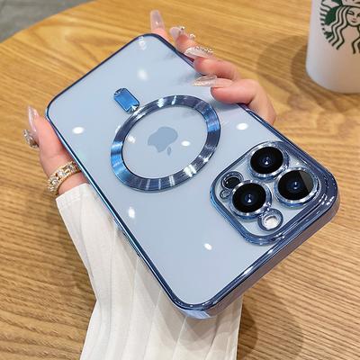 Phone Case For iPhone 15 14 Pro Max Plus 13 12 11 Pro Max iPhone 13 12 11 Pro Max SE X XR XS Max 8 7 Back Cover Translucent Camera Lens Protector Support Wireless Charging TPU