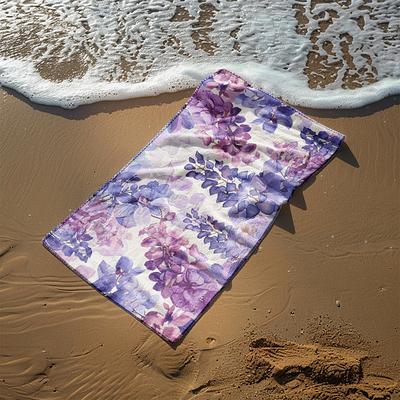 Floral Beach Towel,Beach Towels for Travel, Quick Dry Towel for Swimmers Sand Proof Beach Towels for Women Men Girls Kids, Cool Pool Towels Beach Accessories Absorbent Towel