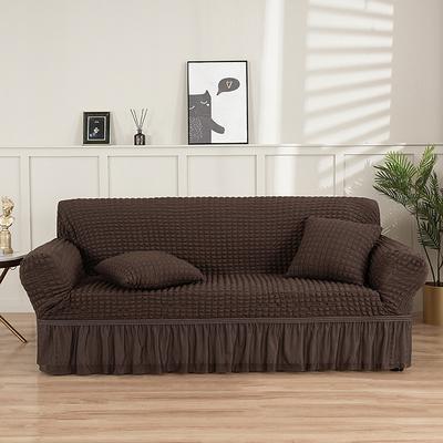 3D Bubble Lattice Elegant Stretch Sofa Cover Loveseat Cover Couch Cover Spandex Elastic Sofa Slipcover Protector with Skirt