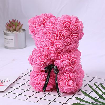 Women's Day Gifts Valentine's Day Gift Creativity 25cm Rose Bear teddy day Gift Box Pe Flower Romantic Foam Bear Hug Bear Mother's Day Gifts for MoM