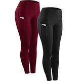Women's Compression Pants Running Tights Leggings with Phone Pocket Base Layer Street Athletic Athleisure Winter Breathable Soft Compression Fitness Gym Workout Running Sportswear Activewear Solid