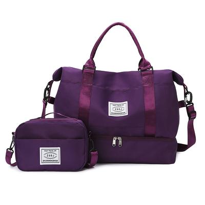 2pcs/set Weekender Bag Travel Duffel Bag with Shoe Compartment and Crossbody Bag Gym Bag for Women Men, Large Capacity Overnight Tote with Wet Dry Separation for Travel, Sports, Carry On