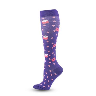 Pairs Black Compression Socks Knee High Cherry Socks for Women Men Circulation 20-30 mmHg Best Support for Athletic Running Cycling Flight Travel Pregnancy (One Size, Cherry)
