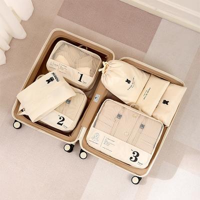 7-Piece Compression Packing Cubes Set for Travel, Luggage Organizer, Clothing and Underwear Storage Bags, Travel Case Set for Suitcases and Travel Bags