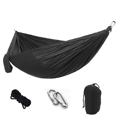 Camping Hammock Outdoor Portable Breathable Quick Dry Ultra Light (UL) Foldable Parachute Nylon with Carabiners and Tree Straps for 2 person Hunting Fishing Hiking Transparent Green Pink and Blue