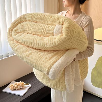 Sherpa Blanket Fleece-Layerd Thick Warm Blanket for Winter Bed Super Soft Fuzzy Flannel Wool Like Reversible Velvet Plush Twin Queen King Weighted Blanket
