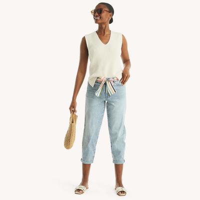 Nautica Women's Belted High-Rise Jean Angel Blue, 2