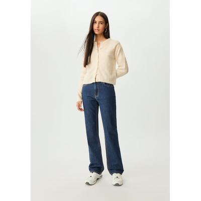Stradivarius Buttoned knit jacket Ecru XL
