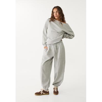 Stradivarius Balloon plush joggers Grey melange M